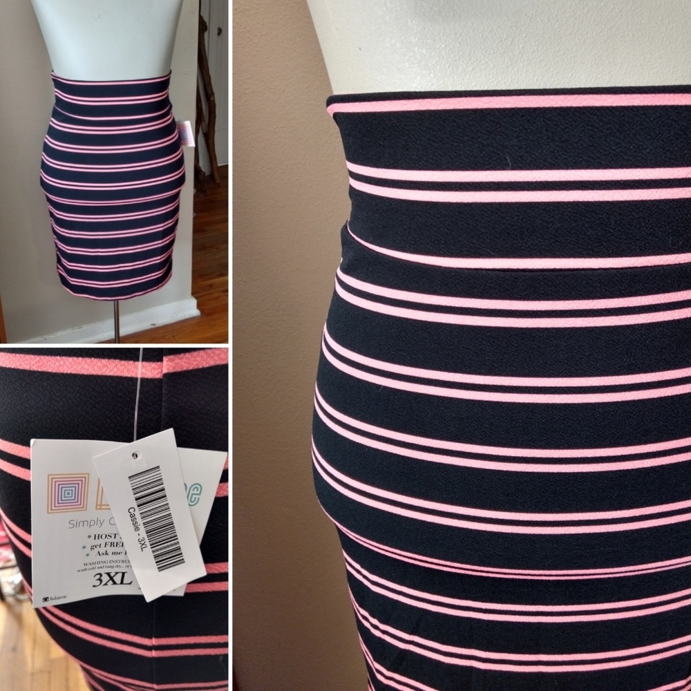 NWT Black & Pink Glam Cassie skirt